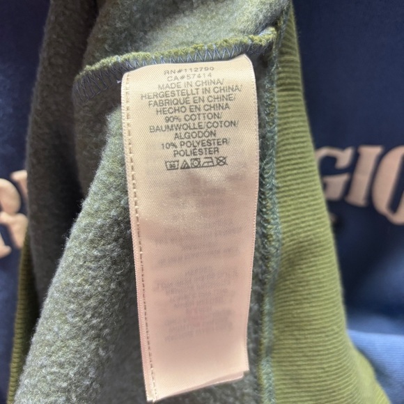 True Religion Federal Blue Ombre Pullover Sweatshirt Size L - Picture 5 of 7